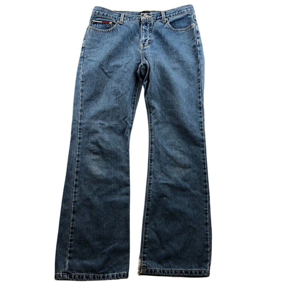 Tommy Jeans Women Jeans Size 11/32 Bootcut Y2K Blue Denim Relaxed Casual Classic